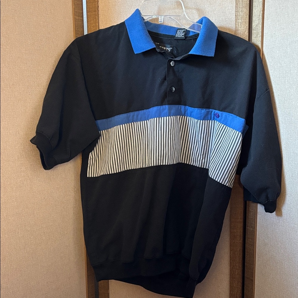 Imprints Black and Blue Men's Polo Shirt large
